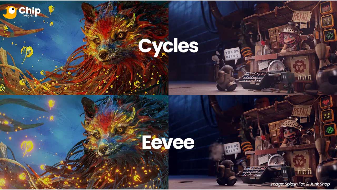 differences between blender engine cycles vs eevee 2