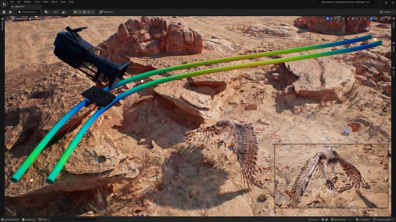 What's new in Unreal Engine 5.3? Cine Cam Rig Rail