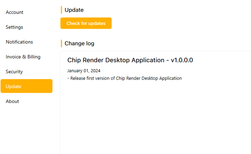 Chip Render - Check update