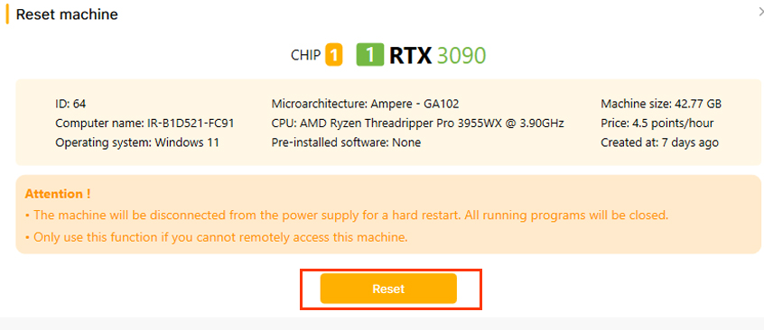 Reset machine 2 Chip Render