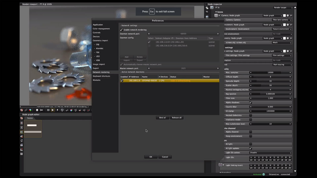 What's New in Octane 2024.1 - Mixed Platform Network Rendering
