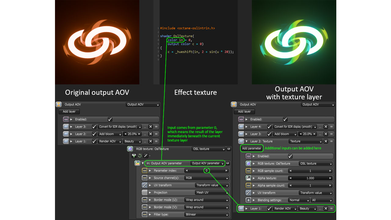 What's New in Octane 2024.1 - Post FX Shader Graphs